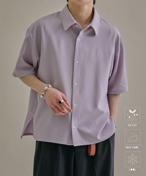 ファンクショナルベーシックボックスカット半袖シャツ（シャツ
