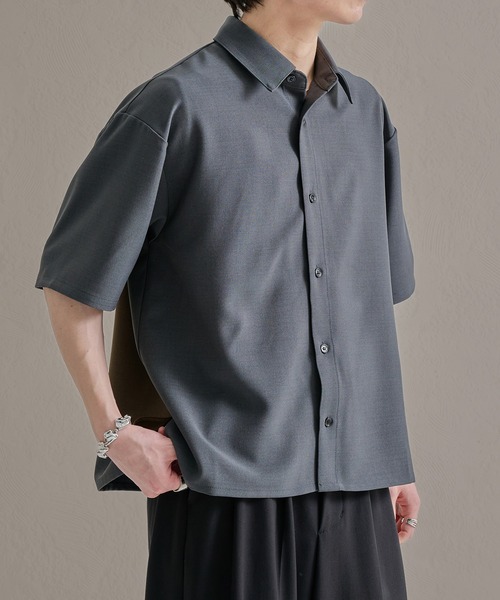 ファンクショナルベーシックボックスカット半袖シャツ（シャツ