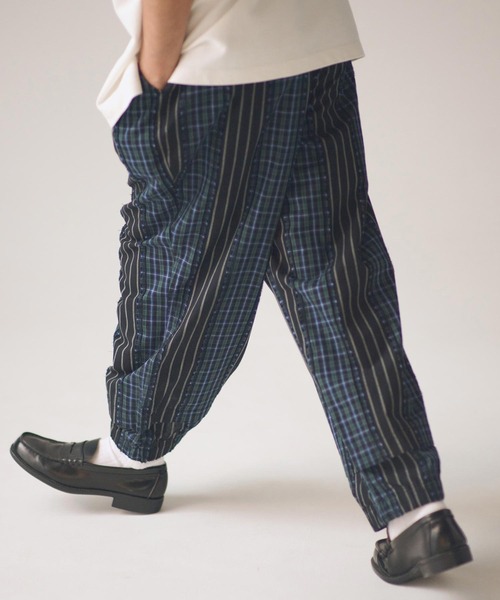 ADAM PATEK(アダムパテック)の「ADAMPATEK/jacquard check-stripe easy pants/チェックxストライプジャガードイージーパンツ(その他パンツ・メンズ・ホワイト/ブラック・2/1)」の22枚目の写真