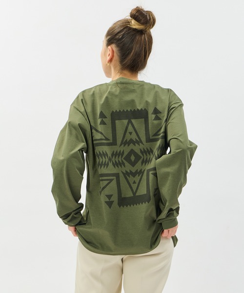 PENDLETON（ペンドルトン）の「PENDLETON/ペンドルトン ロングスリーブ カルキュロ ミッドウェイトジャージー Tシャツ（Tシャツ/カットソー・メンズ・ブルー/ブラック/カーキ/ホワイト・MEDIUM/LARGE）」の3枚目の写真