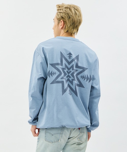 PENDLETON（ペンドルトン）の「PENDLETON/ペンドルトン ロングスリーブ カルキュロ ミッドウェイトジャージー Tシャツ（Tシャツ/カットソー・メンズ・ブルー/ブラック/カーキ/ホワイト・MEDIUM/LARGE）」の4枚目の写真
