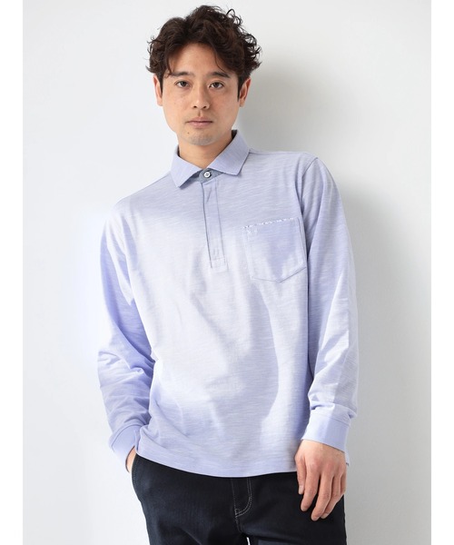 McGREGOR(マックレガー)の「襟裏布帛ポロ(ポロシャツ・メンズ・ネイビー/ピンク/グレー/ブルー・M/L/XL)」の17枚目の写真