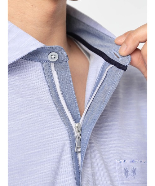 McGREGOR(マックレガー)の「襟裏布帛ポロ(ポロシャツ・メンズ・ネイビー/ピンク/グレー/ブルー・M/L/XL)」の8枚目の写真