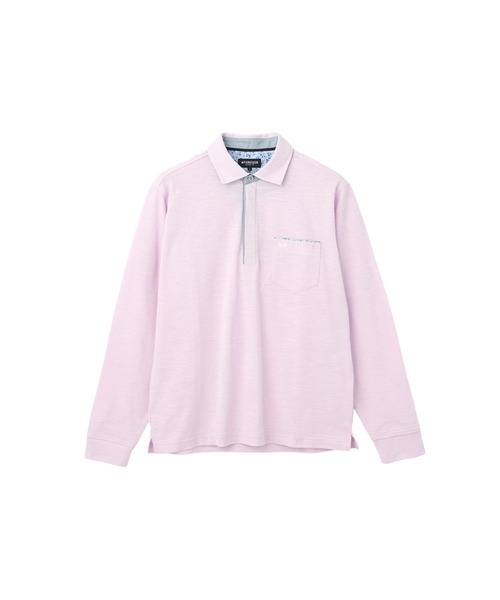 McGREGOR(マックレガー)の「襟裏布帛ポロ(ポロシャツ・メンズ・ネイビー/ピンク/グレー/ブルー・M/L/XL)」の16枚目の写真