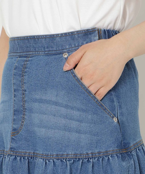 Rose Tiara（ローズティアラ）の「ティアードデニムスカート（スカート・レディース・ネイビー・38/42/46）」の18枚目の写真