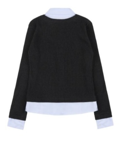 FANCY CLUB(ファンシークラブ)の「◇FANCYCLUB◇ブランド直輸入正規品/チェック/ストライプ シャツ レイヤード カーディガン CHECK/STRIPE SHIRT LAYERED CARDIGAN(カーディガン/ボレロ・レディース・チャコール/ブラック・FREE)」の17枚目の写真