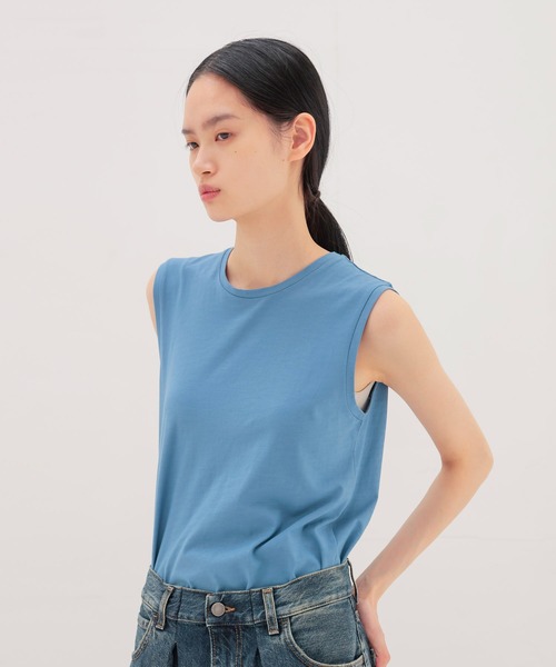 DRESSLAVE(ドレスレイブ)の「color sleeveless tee(カラースリーブレスTシャツ)(Tシャツ/カットソー・レディース・レッド/ブルー・38)」の3枚目の写真