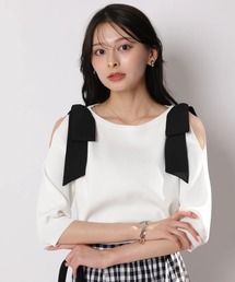 Apuweiser-riche | ダブルリボンスリットニット(ニット/セーター)