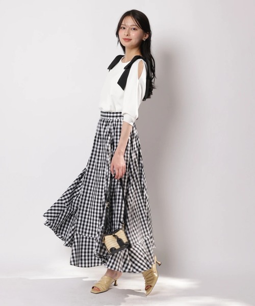 Apuweiser-riche（アプワイザーリッシェ）の「ダブルリボンスリットニット（ニット/セーター・レディース・ピンクベージュ/ホワイト/ネイビー/ミント・2）」の20枚目の写真