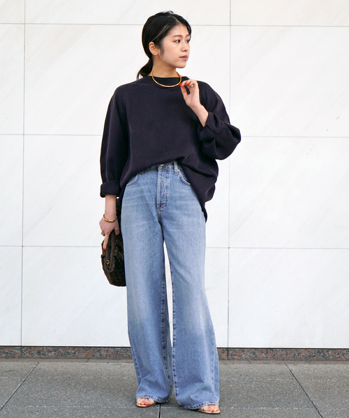 AP STUDIO（エーピーストゥディオ）の「キュプラブラウス（シャツ/ブラウス・レディース・アイボリー/ネイビー・FREE）」の4枚目の写真