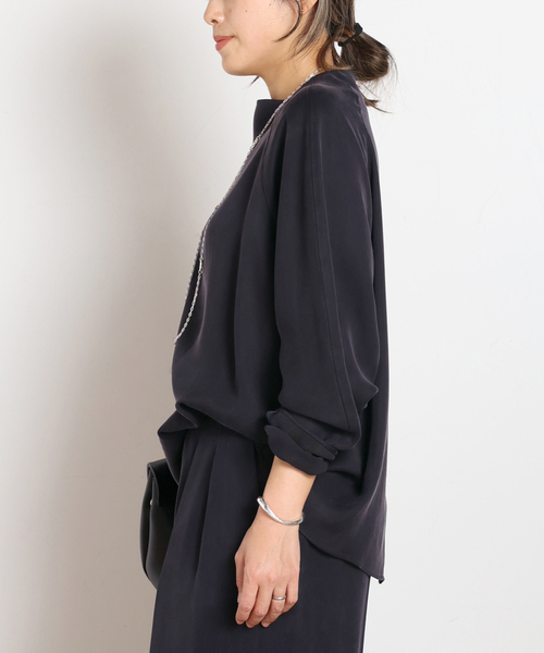 AP STUDIO（エーピーストゥディオ）の「キュプラブラウス（シャツ/ブラウス・レディース・アイボリー/ネイビー・FREE）」の19枚目の写真