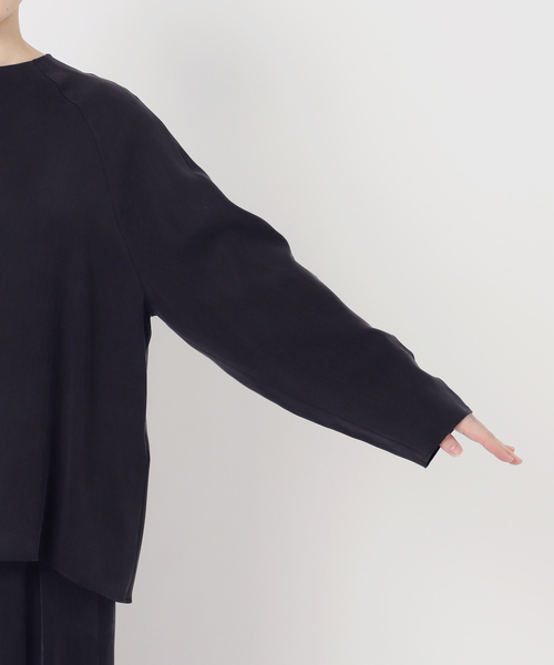 AP STUDIO（エーピーストゥディオ）の「キュプラブラウス（シャツ/ブラウス・レディース・アイボリー/ネイビー・FREE）」の16枚目の写真