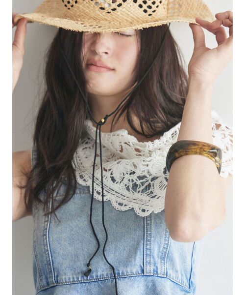 LAGUNAMOON（ラグナムーン）の「デニムペプラムキャミソール ビスチェ レイヤードトップス セットアップ（キャミソール・レディース・ライトブルー/ブラック/インディゴブルー・FREE）」の2枚目の写真