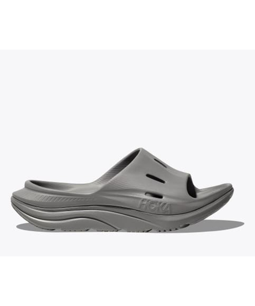 HOKA(ホカ)の「HOKA(ホカ)ORA Recovery Slide3(サンダル・メンズ・ブラック/ライトグレー・27cm/26cm/25cm/24cm/29cm/28cm)」の1枚目の写真