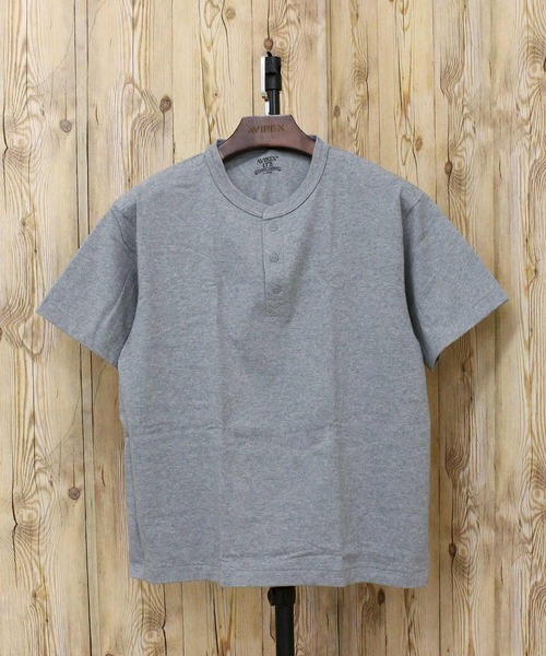 AVIREX（アヴィレックス）の「HENLEY NECK PACK T-SHIRT（Tシャツ/カットソー・メンズ・グレー/ブラック/ホワイト・XXL/XL/L/M）」の3枚目の写真