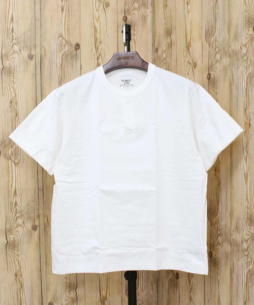 AVIREX（アヴィレックス）の「HENLEY NECK PACK T-SHIRT（Tシャツ/カットソー・メンズ・グレー/ブラック/ホワイト・XXL/XL/L/M）」の2枚目の写真