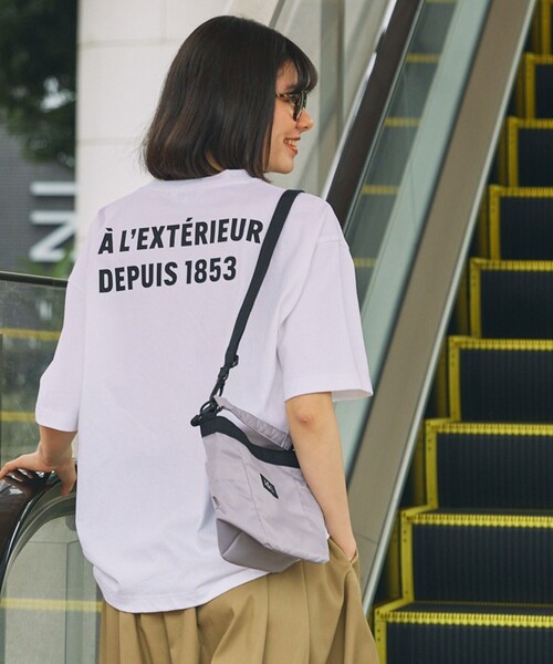 AIGLE（エーグル）の「AIGLE オーバーサイズバックプリントロゴ 半袖Tシャツ（Tシャツ/カットソー・メンズ・パープル/ベージュ/チャコール/ホワイト/ダークグリーン/グレイッシュブルー・M/L/XS/S/XXS）」の13枚目の写真