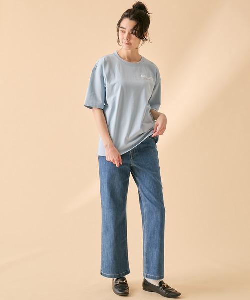 AIGLE（エーグル）の「AIGLE オーバーサイズバックプリントロゴ 半袖Tシャツ（Tシャツ/カットソー・メンズ・パープル/ベージュ/チャコール/ホワイト/ダークグリーン/グレイッシュブルー・M/L/XS/S/XXS）」の11枚目の写真