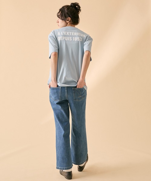 AIGLE（エーグル）の「AIGLE オーバーサイズバックプリントロゴ 半袖Tシャツ（Tシャツ/カットソー・メンズ・パープル/ベージュ/チャコール/ホワイト/ダークグリーン/グレイッシュブルー・M/L/XS/S/XXS）」の12枚目の写真