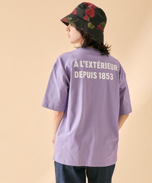 AIGLE（エーグル）の「AIGLE オーバーサイズバックプリントロゴ 半袖Tシャツ（Tシャツ/カットソー・メンズ・パープル/ベージュ/チャコール/ホワイト/ダークグリーン/グレイッシュブルー・M/L/XS/S/XXS）」の13枚目の写真