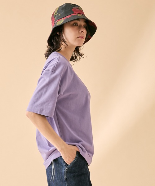 AIGLE（エーグル）の「AIGLE オーバーサイズバックプリントロゴ 半袖Tシャツ（Tシャツ/カットソー・メンズ・パープル/ベージュ/チャコール/ホワイト/ダークグリーン/グレイッシュブルー・M/L/XS/S/XXS）」の15枚目の写真