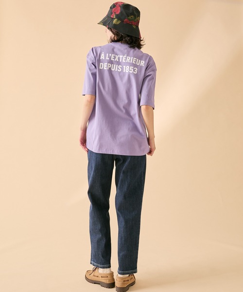 AIGLE（エーグル）の「AIGLE オーバーサイズバックプリントロゴ 半袖Tシャツ（Tシャツ/カットソー・メンズ・パープル/ベージュ/チャコール/ホワイト/ダークグリーン/グレイッシュブルー・M/L/XS/S/XXS）」の17枚目の写真