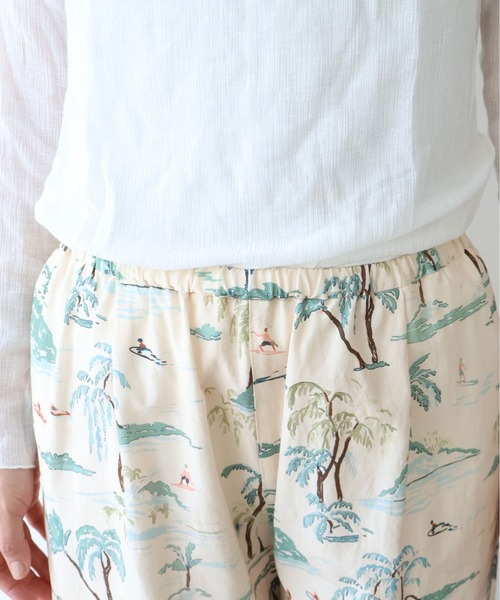 yuni(ユニ )の「Island print relax pants(その他パンツ・レディース・ベージュ/ピンク・FREE)」の14枚目の写真