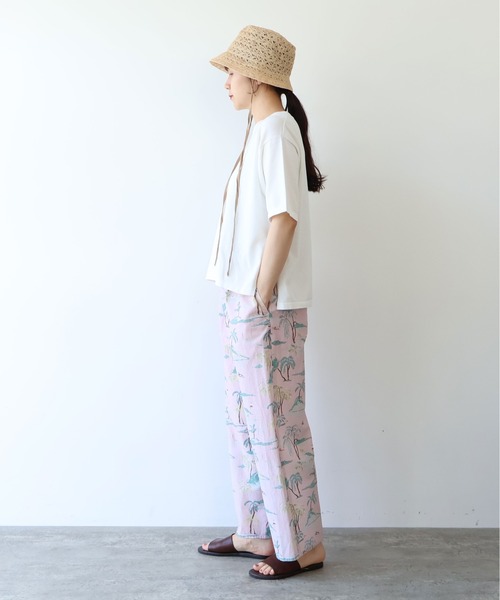 yuni(ユニ )の「Island print relax pants(その他パンツ・レディース・ベージュ/ピンク・FREE)」の21枚目の写真