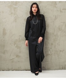 Park Slope NEWYORKER（パークスロープニューヨーカー）の「【吸水速乾・セレモニー・一枚で決まる】異素材コンビオールインワン（つなぎ/オールインワン）」