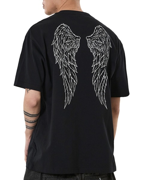 OY(オーワイ)の「『OY/オーワイ』HOLY WINGS TEE/ホーリーウィングスTシャツ(Tシャツ/カットソー・メンズ・ブラック/ホワイト・M/L)」の2枚目の写真
