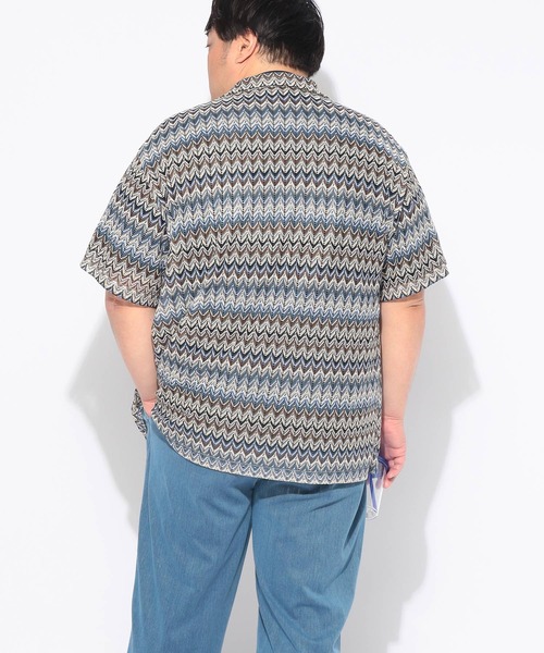 SAKAZEN(サカゼン)の「シャツ 半袖 メンズ 大きいサイズバルファレース メッシュ編み 開襟シャツ Hampton wear (ハンプトンウェア)(シャツ/ブラウス・メンズ・ホワイト/ブルー/カーキ・X2(4L~5L)/X1(3L~4L)/X3(6L~7L))」の22枚目の写真