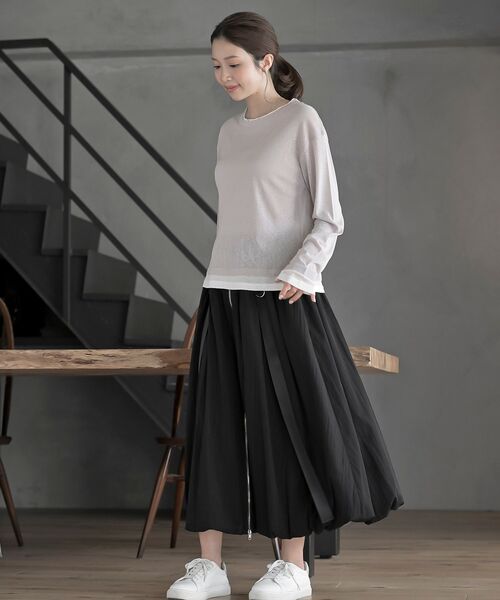 rps(アールピーエス)の「フェイクレイヤードシアーカットソー(Tシャツ/カットソー・レディース・ブラック/グレー/オフホワイト・フリー)」の4枚目の写真