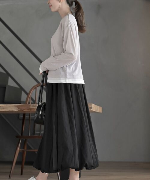 rps(アールピーエス)の「フェイクレイヤードシアーカットソー(Tシャツ/カットソー・レディース・ブラック/グレー/オフホワイト・フリー)」の5枚目の写真