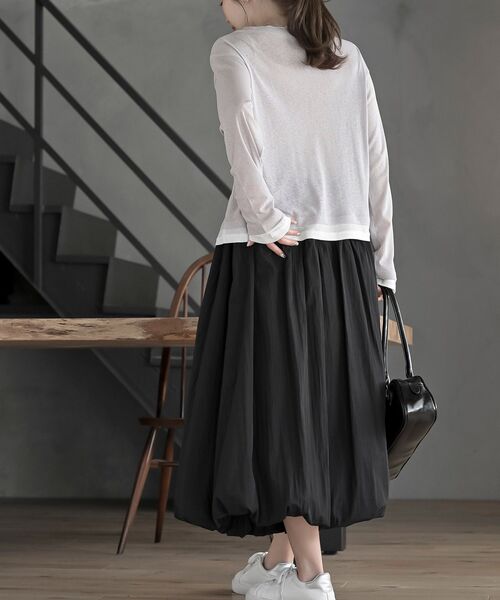 rps(アールピーエス)の「フェイクレイヤードシアーカットソー(Tシャツ/カットソー・レディース・ブラック/グレー/オフホワイト・フリー)」の6枚目の写真