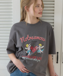 エンジェルグラフィックTシャツ - チャコール