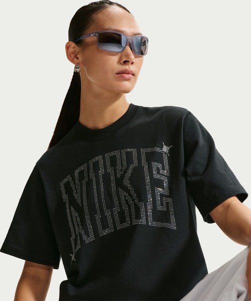 NIKE（ナイキ）の「ナイキ NIKE ナイキ   NSW クラシック ボクシー ST7 S/S Tシャツ（Tシャツ/カットソー・レディース・ブラック・S/M/L/XL）」の3枚目の写真