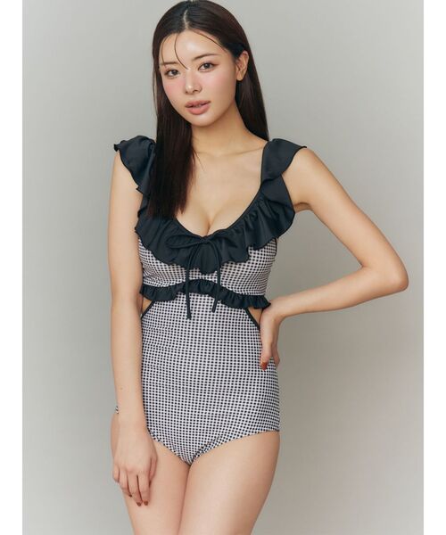 RESEXXY（リゼクシー）の「【swimwear】フリルデザインワンピース（水着・レディース・ブラック/その他1・FREE）」の6枚目の写真