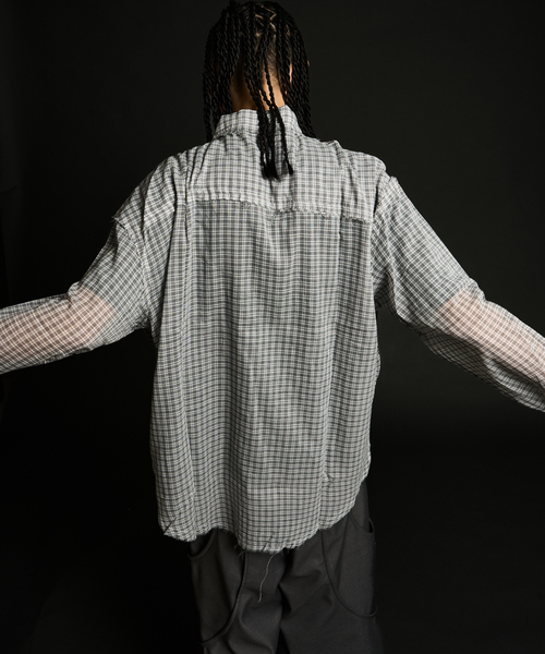 JOINT WORKS(ジョイントワークス)の「カットオフ シアーシャツ / J Cutoff Sheer Shirt(シャツ/ブラウス・メンズ・アイボリー/チャコールグレー・MEDIUM/LARGE)」の17枚目の写真