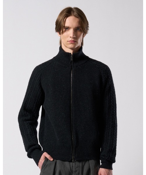 wjk（ダヴルジェイケイ）の「lomond×powder zip-up knit（カーディガン/ボレロ・メンズ・ブラック/ネイビー・SMALL/MEDIUM/LARGE/X-LARGE）」の10枚目の写真
