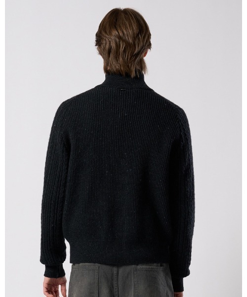 wjk（ダヴルジェイケイ）の「lomond×powder zip-up knit（カーディガン/ボレロ・メンズ・ブラック/ネイビー・SMALL/MEDIUM/LARGE/X-LARGE）」の12枚目の写真