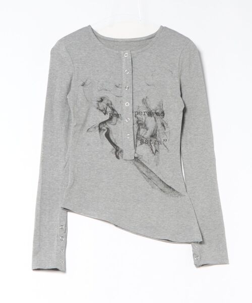 MEMECLE（メメクル）の「【 MEMECLE / メメクル 】Y２Kプリントデザインカットソー（Tシャツ/カットソー・レディース・グレー/ホワイト/ブラック・FREE）」の6枚目の写真
