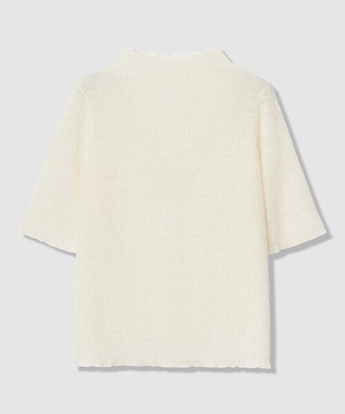 ANAYI（アナイ）の「シャーリング５分袖 プルオーバー（Tシャツ/カットソー・レディース・オフホワイト/ミント/ネイビー・38/36）」の17枚目の写真