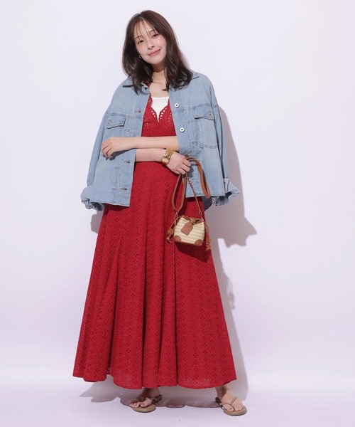 Mystrada（マイストラーダ）の「カットワークワンピース（ワンピース・レディース・ホワイト/ピンク/レッド/ブラック・36/38）」の22枚目の写真