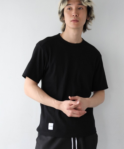 JACKROSE(ジャックローズ)の「JE-ランダムテレコ クルーネック SSTEE(Tシャツ/カットソー・メンズ・グレー/ホワイト/ブラック・M/L)」の3枚目の写真