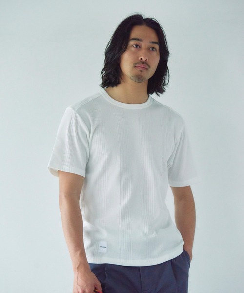 JACKROSE(ジャックローズ)の「JE-ランダムテレコ クルーネック SSTEE(Tシャツ/カットソー・メンズ・グレー/ホワイト/ブラック・M/L)」の4枚目の写真