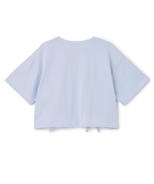 PINK-latte(ピンクラテ)の「アソート柄レースアップ半袖Tシャツ(Tシャツ/カットソー・キッズ・オフホワイト/ブラック/ドット/ミント/ラベンダー・150cm/140cm/160cm/120cm/130cm)」の6枚目の写真