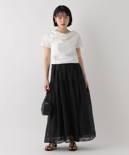 BAYFLOW（ベイフロー）の「[WEB限定/トレンドアイテム]レースパッチワークスカート（スカート・レディース・ブラック/ホワイト・SMALL/MEDIUM）」の15枚目の写真