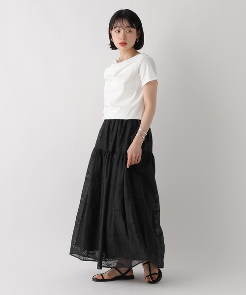 BAYFLOW（ベイフロー）の「[WEB限定/トレンドアイテム]レースパッチワークスカート（スカート・レディース・ブラック/ホワイト・SMALL/MEDIUM）」の18枚目の写真