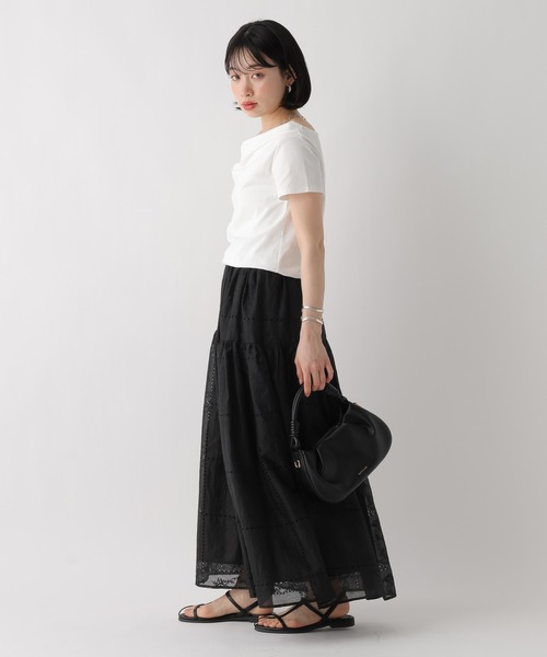 BAYFLOW（ベイフロー）の「[WEB限定/トレンドアイテム]レースパッチワークスカート（スカート・レディース・ブラック/ホワイト・SMALL/MEDIUM）」の19枚目の写真