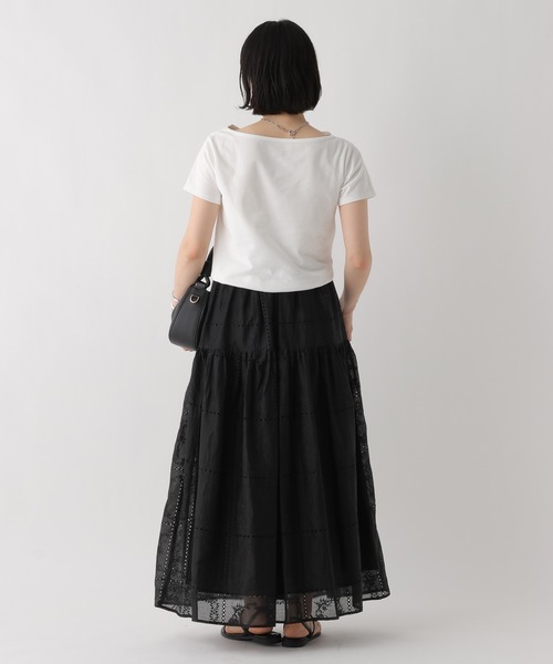 BAYFLOW（ベイフロー）の「[WEB限定/トレンドアイテム]レースパッチワークスカート（スカート・レディース・ブラック/ホワイト・SMALL/MEDIUM）」の17枚目の写真